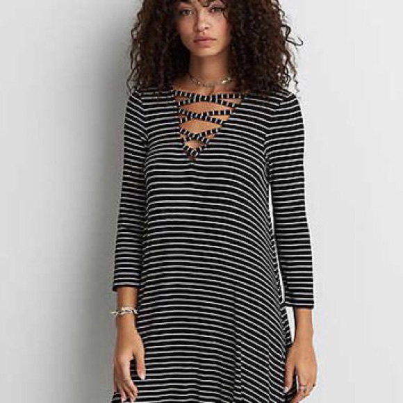 American Eagle Outfitters Dresses & Skirts - AEO SOFT & SEXY | black & white striped dress M